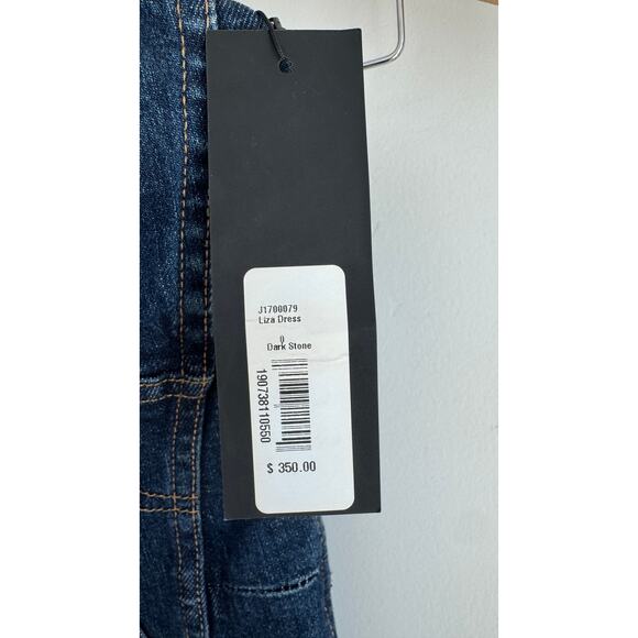 Veronica Beard Liza Strapless Denim Midi Dress Dark Stone Size 0 NWT - Picture 5 of 12